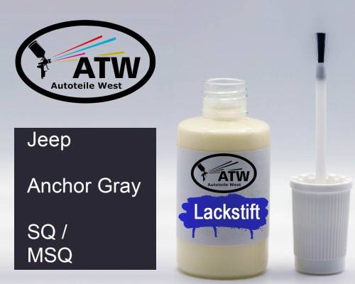 Jeep, Anchor Gray, SQ / MSQ: 20ml Lackstift, von ATW Autoteile West.